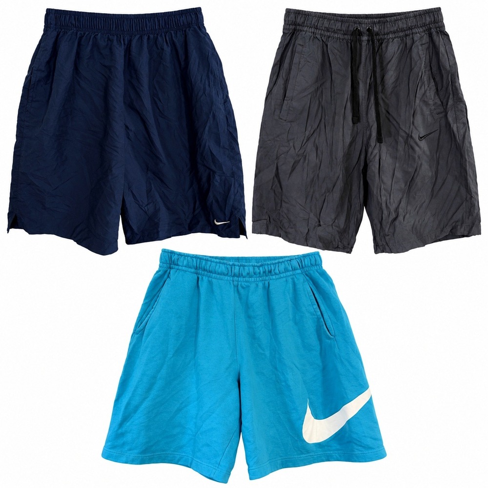 Nike Lot of 3 Men's L Athletic Shorts Training Blue Black